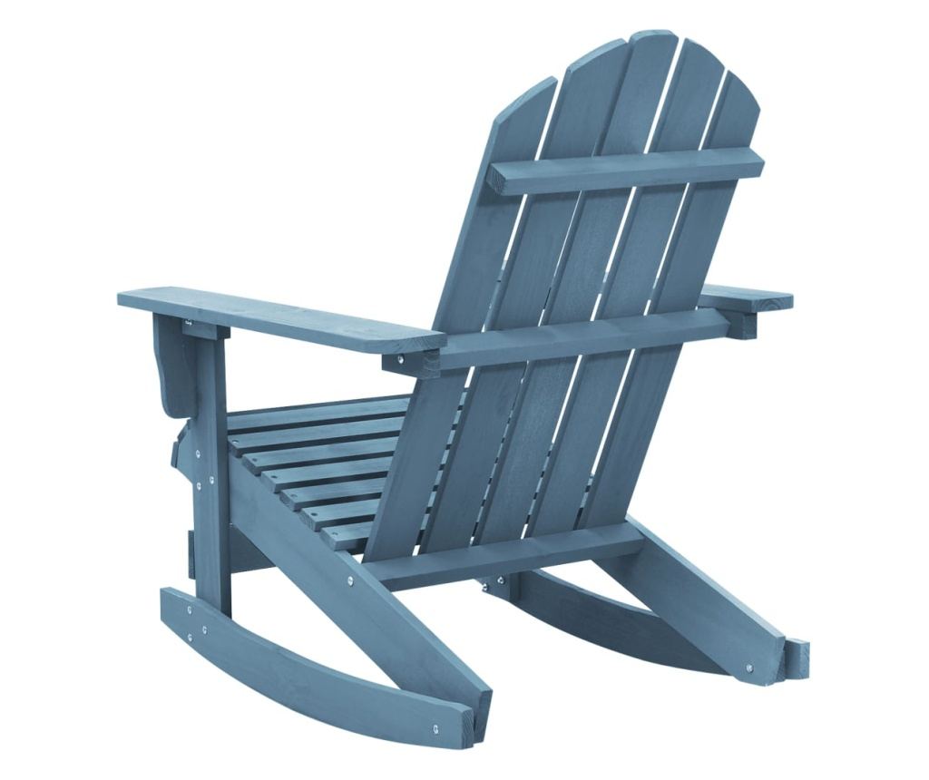 Адирондак синя градинска люлееща се маса от масивна иглолистна дървесина - 4