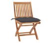 Сгъваеми градински столове с възглавници, 8 бр., масивна тикова дървесина thumbnail 2