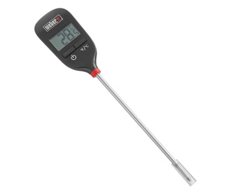 Дигитален термометър за храна Weber WB 6750, Моментално отчитане, Целзий, Фаренхайт, Инокс/черен