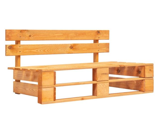 Canapea de mijloc grădină din paleți maro miere lemn pin tratat