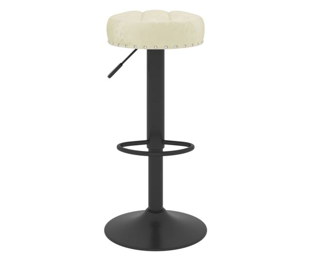 Barski stoli, 2 kosa, kremni, žamet