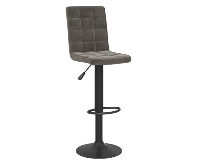 Barski stoli, 2 kosa, temno siva, žamet