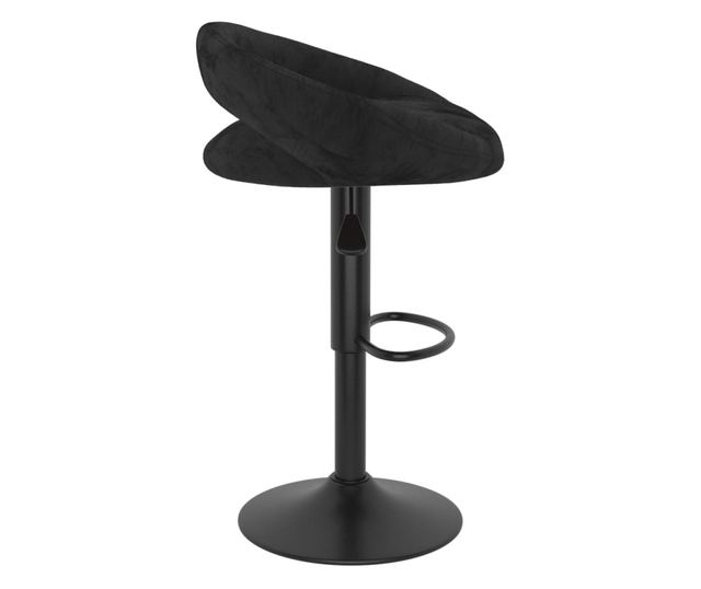 Barski stoli, 2 kosa, črni, žamet