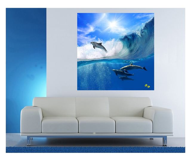 Laminirana samolepilna tapeta Delfini9 - 150 x 150 cm - Deko Interior Concept