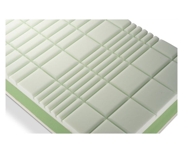 Saltea cu arcuri buzunar pe două fețe și spumă cu memorie de 25 cm, 7 zone Antiviral Virase 115x190cm