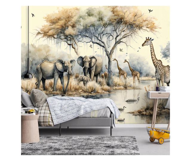 Fototapeta Djeca Džungla Safari Životinje 368x254 cm, Vlies Tapeta