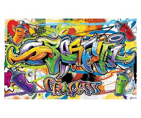 Fototapeta Otroci Grafiti Fant 312x219 cm, Vlies Tapeta