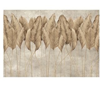 Fototapeta Palmovo lišće Beton Perje 416x254 cm, Vlies Tapeta, Dekorativna, Zid, Dnevni boravak
