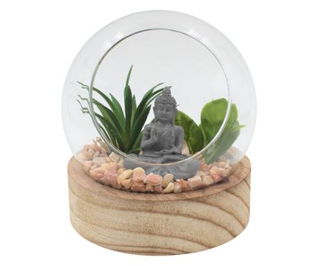 Glob decorativ sticlă cu Buddha 12cm