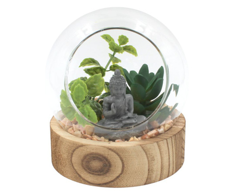 Glob decorativ sticlă Buddha plante 12cm
