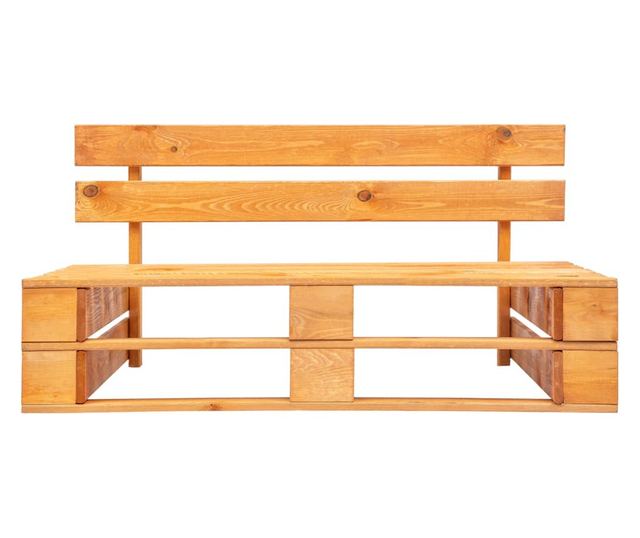 Canapea de mijloc grădină din paleți maro miere lemn pin tratat