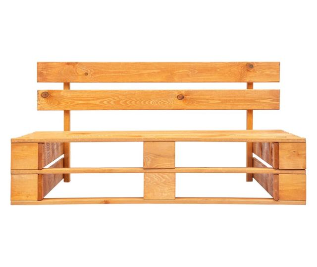 Canapea de mijloc grădină din paleți maro miere lemn pin tratat