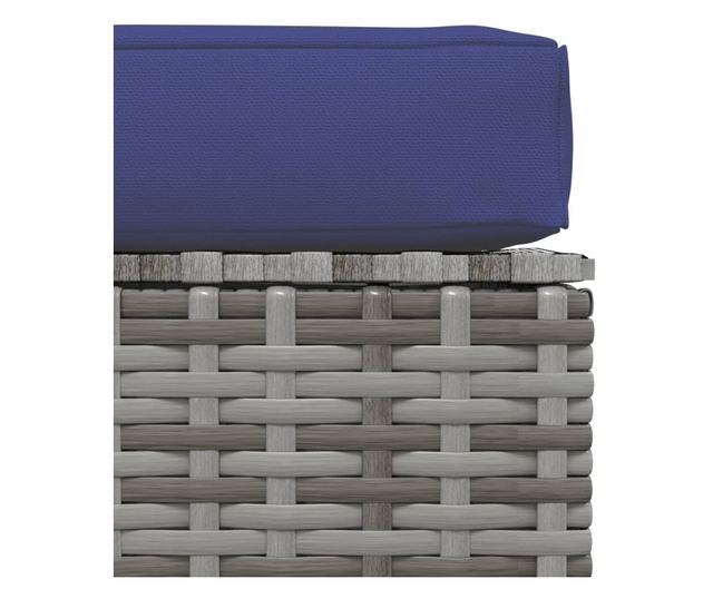 Podložak za vrtne noge s jastučićem, siva, 70x70x30 cm, poliratan