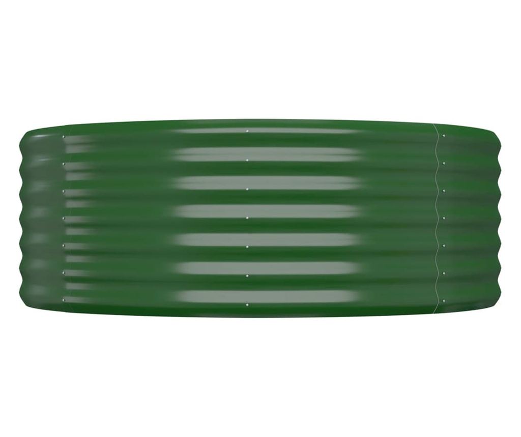 Jardinieră grădină verde 249x100x36cm oțel vopsit electrostatic - 4