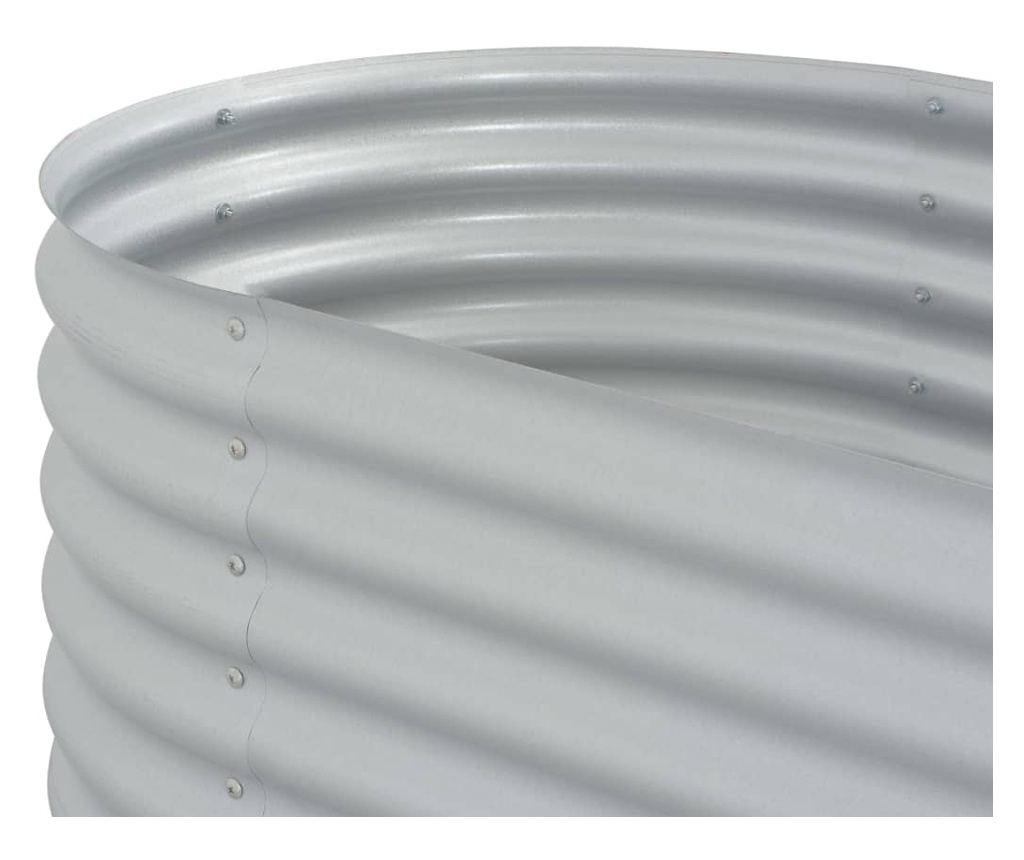 Srebrna podignuta gredica 400x80x44 cm pocinčani čelik - 6