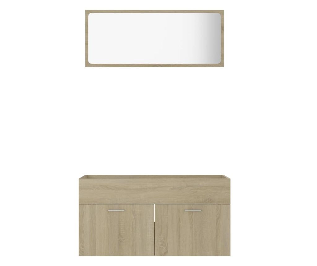 Комплект mobilier много, 2 piese, stejar Sonoma, PAL - 5