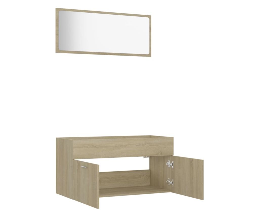Комплект mobilier много, 2 piese, stejar Sonoma, PAL - 6