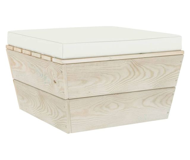 Tabureti za vrt od paleta s jastučićem, drvo smreke tretirano