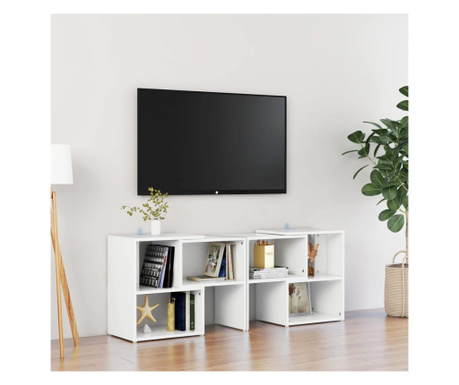 Comodă TV, alb, 104x30x52 cm, PAL