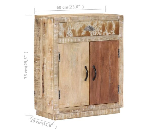 Služavka, 60 x 30 x 75 cm, masivno drvo manga