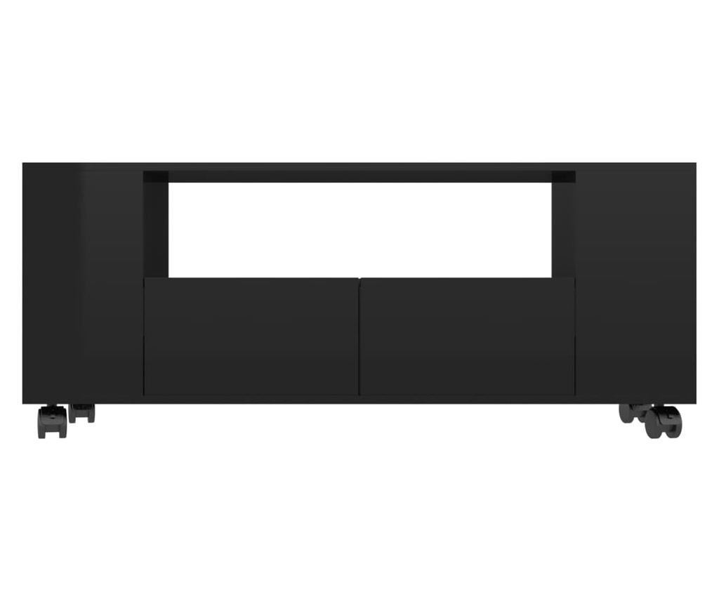 TV komoda, crna ekstra sjajna, 120 x 35 x 43 cm, PAL - 4