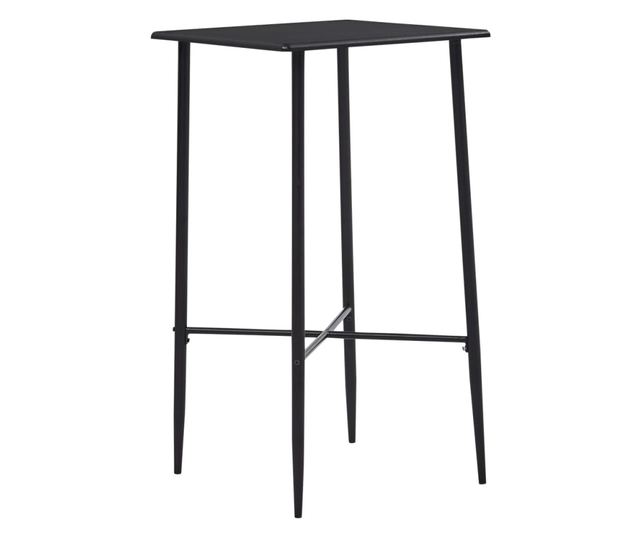 Set barskog namještaja, 5 dijelova, crna, umjetna koža