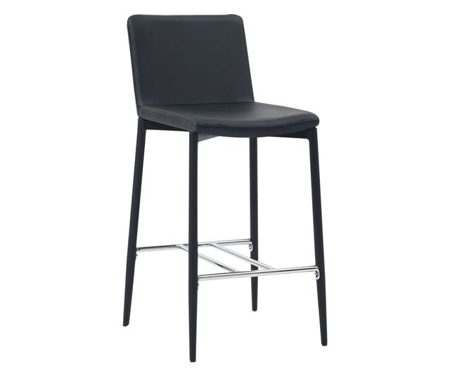 Set barskog namještaja, 5 dijelova, crna, umjetna koža