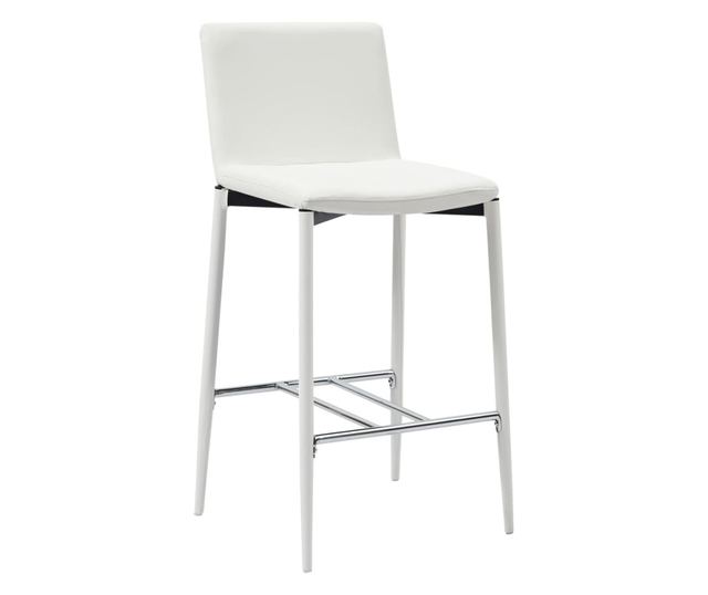 Set za bar, 5 komada, bijela, ekološka koža