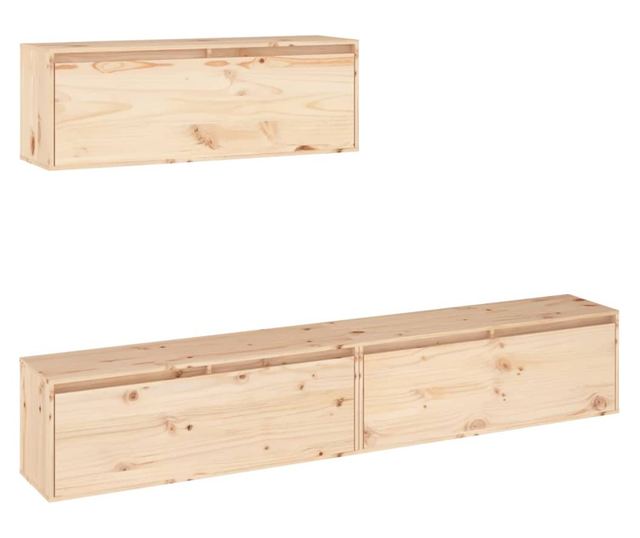 TV komode, 3 kom., masivno drvo bora