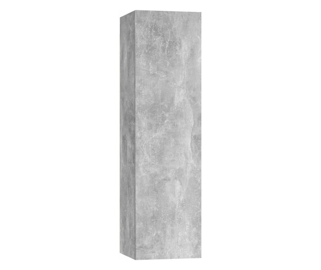 TV komoda, siva beton, 30,5x30x110 cm, PAL - 2