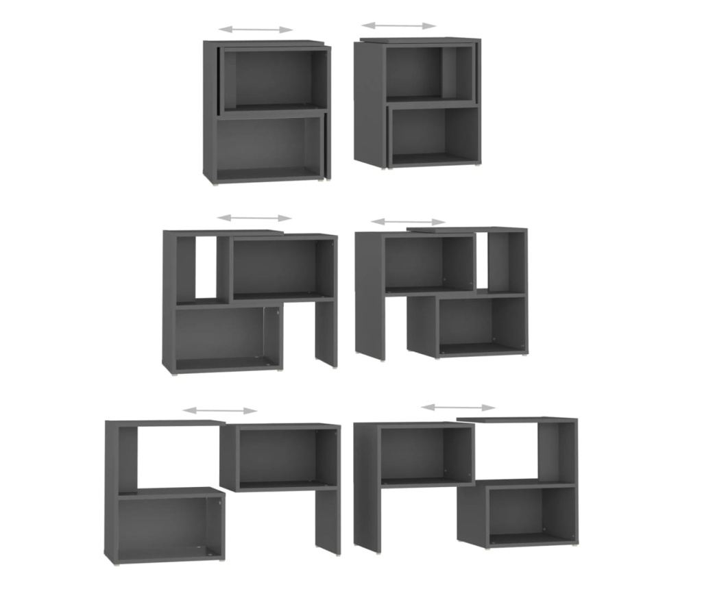 TV komoda, siva, 104x30x52 cm, PAL - 6