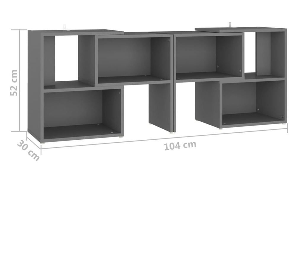 TV komoda, siva, 104x30x52 cm, PAL - 7