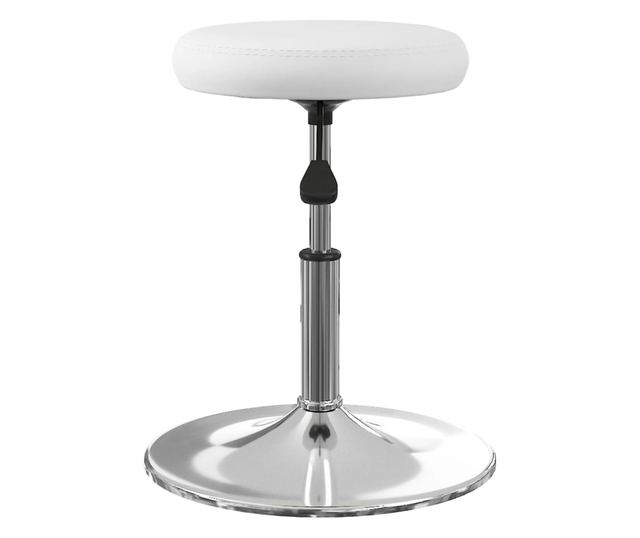 Stolice za kuhinju, 4 kom., bijele, ekološka koža