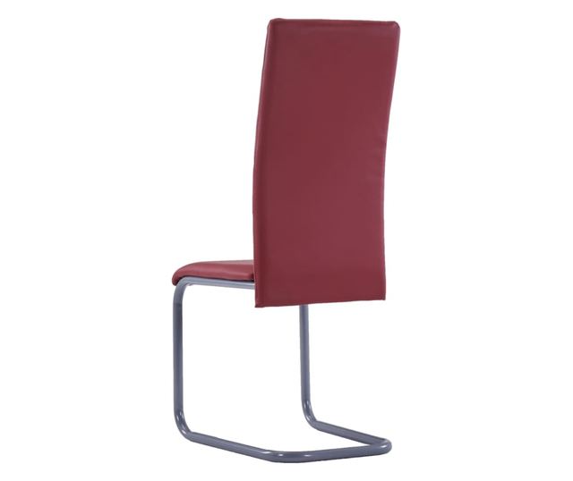 Konzolne kuhinjske stolice, 6 kom., crvene, ekološka koža