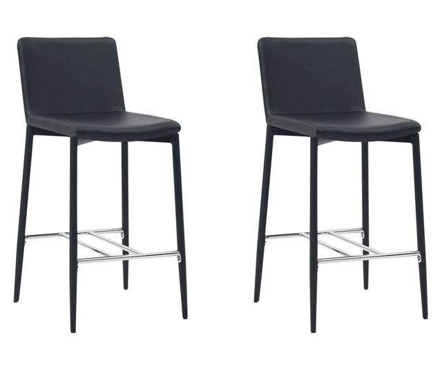 Set barskog namještaja, 3 dijela, crna, umjetna koža