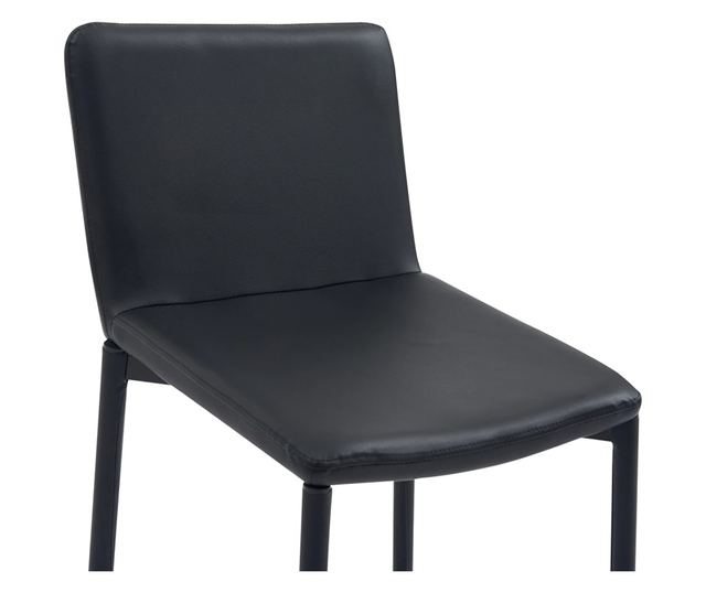 Set barskog namještaja, 3 dijela, crna, umjetna koža