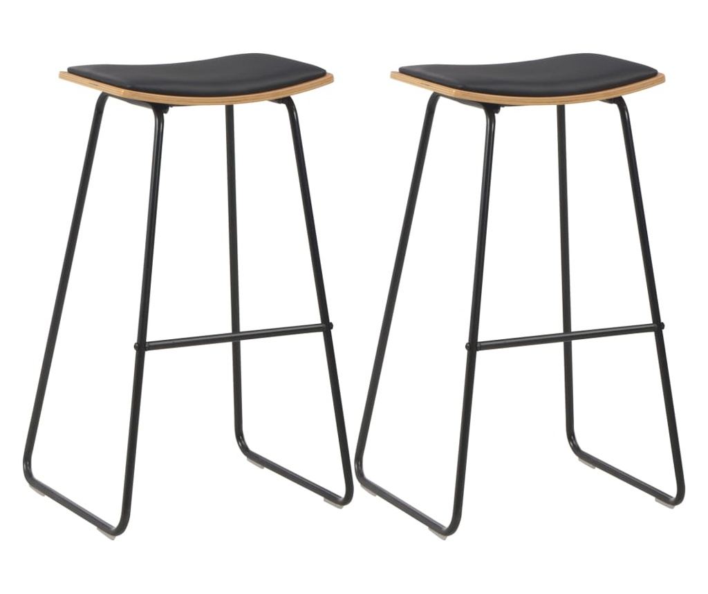 Barski namještaj, 3 komada, crni, čelik - 7