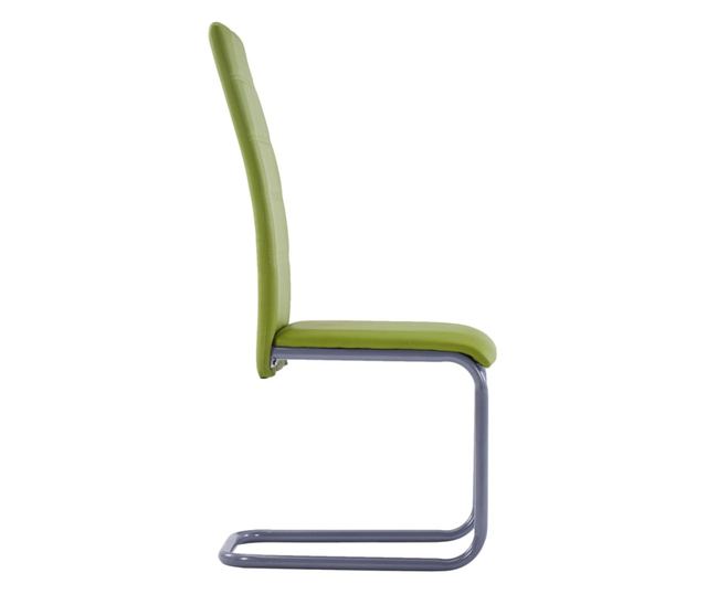 Kuhinjski konzolni stolci, 6 kom, zeleni, ekološka koža