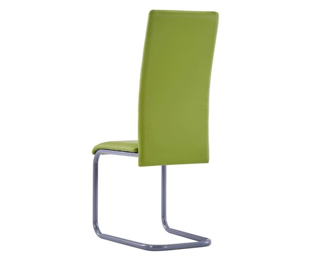 Kuhinjski konzolni stolci, 6 kom, zeleni, ekološka koža