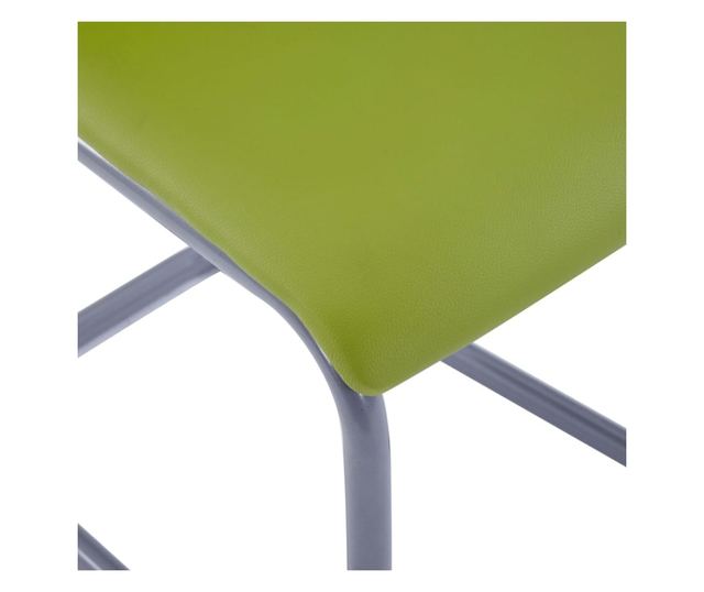 Kuhinjski konzolni stolci, 6 kom, zeleni, ekološka koža