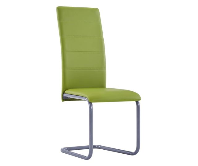 Kuhinjski konzolni stolci, 6 kom, zeleni, ekološka koža