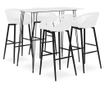 Set bar namještaja, 5 komada, bijela thumbnail 1