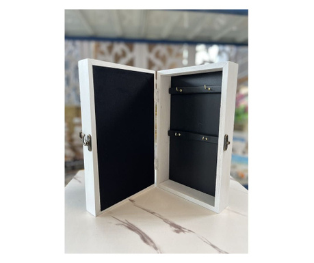 Морска кутия за ключове, 15х25h см, бял цвят