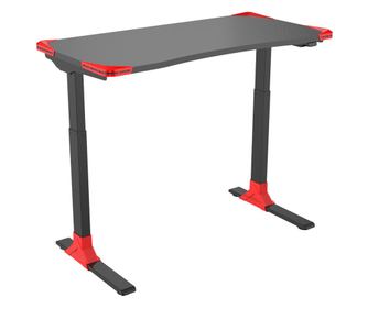 Birou de negru + rosu, 120x60x75,5/125,5 cm, cu functie reglabila electronic pe inaltime
