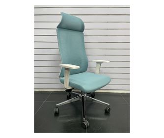 Scaun de birou Zamba, verde, plasa si spuma, cadru cromat, rotativ si reglabil pe inaltime, 70x69x120/130 cm, cu cotiere
