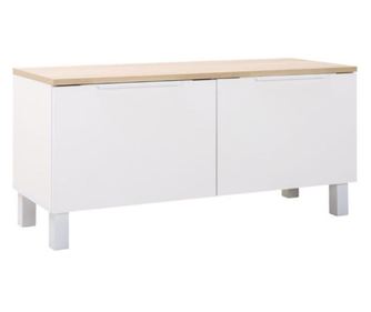 Телевизионен шкаф Bronko 2, White, 92.4x34.9x43.8 cm, с 2 врати