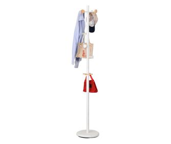 Graderobestande Imea, Weiss, 28x28x174 cm, metal si lemn