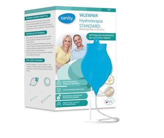 Set enteroclisma Sanity Hydroterapia Standard pentru irigare vaginala si intestinala, capacitate 2 l, Bleu