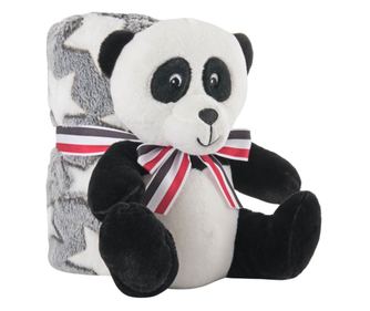 Set pokrivača i plišani panda 22cm