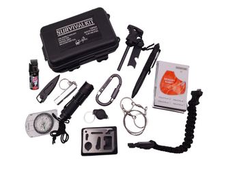 IdeallStore Survival Kit, True Helper, 13 πολυλειτουργικά στοιχεία, μαύρο